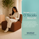 Ver imagem 3 de Poltrona Decorativa Zoe Orgânica para Sala Recepção Hall Moderna Minimalista Bouclé Terracota