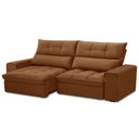 Ver imagem 7 de Sofá Retrátil Reclinável para Sala 3 Lugares 230cm Asaph F04 Veludo Terracota - Lyam Decor