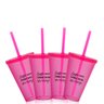 Kit 4 Copos Com Tampa e Canudo Rosa Personalizado - 2
