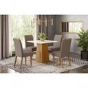 Ver imagem 4 de Mesa Jantar Dora 90 4 Cadeiras Bella Marrom Amendoa - Henn