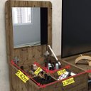 Ver imagem 5 de Cômoda com Espelho Porta Basculante 4 Gavetas Munique Albatroz Móveis