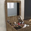 Ver imagem 4 de Cômoda com Espelho Porta Basculante 4 Gavetas Munique Albatroz Móveis