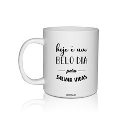 6 Canecas Brancas Salvar Vidas - 1