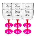 Ver imagem 2 de 6 Taças Gin com Base Rosa Acrílico Enfermagem