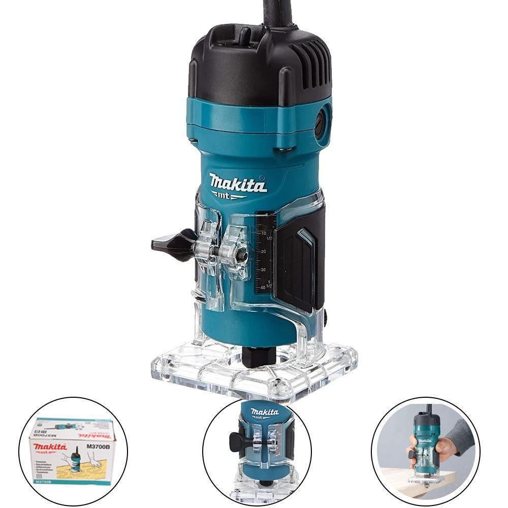 Tupia Manual 6mm 530 Watts M3700b Makita + Acessórios 110v - 3