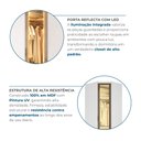 Ver imagem 6 de Guarda-Roupa Modulado Canto Oblíquo Reflecta com LED 3 Portas 100% MDF Cairo Branco/Neve