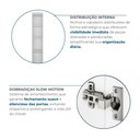 Ver imagem 7 de Guarda-Roupa Modulado Canto Oblíquo Reflecta com LED 3 Portas 100% MDF Cairo Branco/Neve