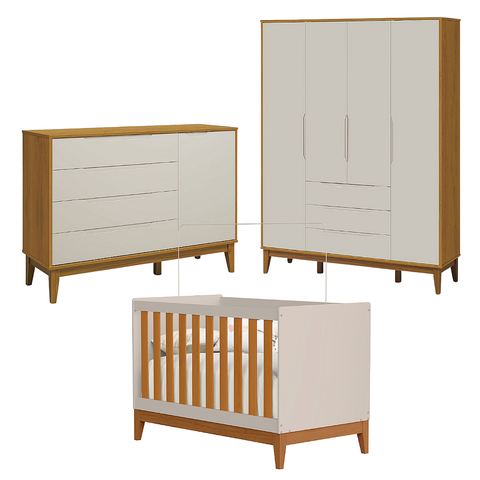 Quarto de Bebê Completo Classic Elfe Areia Savana