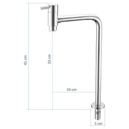 Torneira de Banheiro/Lavabo Design Longa 33 cm Mesa Doan AA07 - 2