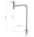 Ver imagem 2 de Torneira Banheiro Lavatório Metal Bica Alta 33 Cm Mesa Aa07 Doan