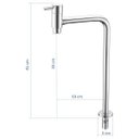 Ver imagem 2 de Torneira Banheiro Lavatório Metal Bica Alta 33 Cm Mesa Aa07 Doan