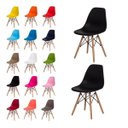 Ver imagem 1 de Kit 2 Cadeiras Eiffel Eames Base Madeira - Preto