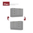 Ver imagem 3 de Balcão Modulado de Pia 120cm 2 Portas 3 Gavetas Emily Henn (sem Tampo)