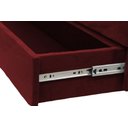 Ver imagem 3 de Recamier Puff Baú Sapateira com Gaveta 1,38cm para Cama Box Padrão - Vinho