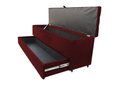 Ver imagem 1 de Recamier Puff Baú Sapateira com Gaveta 1,38cm para Cama Box Padrão - Vinho