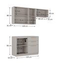 Ver imagem 3 de Armário de Cozinha Itatiaia Compacta 200cm Essence Fendi e Gris