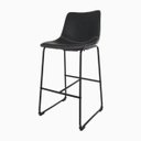 Ver imagem 1 de Kit 2 Banquetas Alta Para Cozinha Bar Bistro Munich Courino - Preto