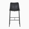 Kit 2 Banquetas Alta Para Cozinha Bar Bistro Munich Courino - Preto - 2