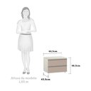 Ver imagem 2 de Mesa de Cabeceira Luciane 2 Gavetas Prime Plus 60 Cm