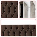 Ver imagem 7 de Cabeceira Painel Estofada Arezzo Suede Marrom Casal 1,40m para Cama Box