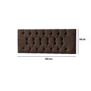 Ver mais imagens de Cabeceira Painel Estofada Arezzo Suede Marrom Casal 1,40m para Cama Box