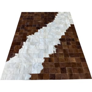 Tapete de Couro Marrom Castanho Degrade 1,50x2,00 sem Bordas