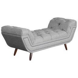 Conjunto Sienna Cabeceira e Recamier Queen 160 Cm Linho Cinza - DL DECOR - 3