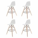 Ver imagem 1 de Kit 4 Banquetas Altas Para Bar Cozinha Charles Eames Eiffel - Branco