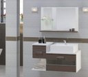 Ver imagem 1 de Kit Gabinete Mdf para Banheiro com Cuba e Espelheira 65cm:branco/rustico