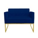 Ver mais imagens de Namoradeira Marisa Suede Azul Marinho Dourado