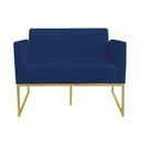 Ver imagem 7 de Namoradeira Marisa Suede Azul Marinho Dourado