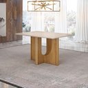 Ver imagem 5 de Mesa de Jantar Dora 160x80 Vidro 25mm Cinamomo Off White com Kit 6 Cadeiras Linho Bege - Valdemó