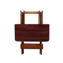 Ver imagem 4 de Mesa Dobrável 4 Lugares Quadrada Madeira Maciça 70cm Imbuia Loja Doce Lar