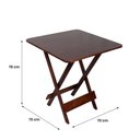 Ver imagem 3 de Mesa Dobrável 4 Lugares Quadrada Madeira Maciça 70cm Imbuia Loja Doce Lar