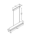 Ver imagem 3 de Luminária Pendente Retangular 125cm Branco + 1 Lâmpada TuboLED 18w - Branco Neutro 4000k