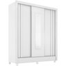 Guarda Roupa Casal Espelho 3 Pt Correr 32120 Branco Demobile - 1