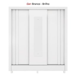 Guarda Roupa Casal Espelho 3 Pt Correr 32120 Branco Demobile - 6