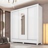 Guarda Roupa Casal Espelho 3 Pt Correr 32120 Branco Demobile - 10