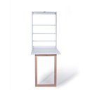 Ver imagem 3 de Mesa Retrátil de Parede com Organizador Madeira e Mdf Branco/mel - Móveis Britz