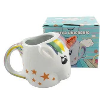 Caneca Formato 3d 450ml Unicornio