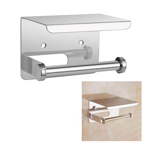 Suporte Papel Higienico Inox Lavabo Banheiro Prateleira Porta Objeto Celular Suporte Apoio Parede Or