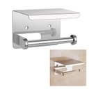 Ver imagem 1 de Suporte Papel Higienico Inox Lavabo Banheiro Prateleira Porta Objeto Celular Suporte Apoio Parede Or
