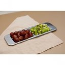 Ver imagem 4 de Petisqueira de Aço Inox 2 Divisões Elegance Petiscos Festa Servir Separar Comidas Fondue