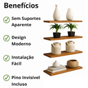 Ver imagem 2 de Kit 4 Prateleiras 60x15 - Freijo