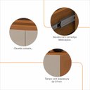 Ver imagem 3 de Rack Bancada para Tv 60 Pol 180cm 11082 Cedro Off White Dcasa