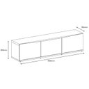 Ver imagem 4 de Rack Bancada para Tv 60 Pol 180cm 11082 Cedro Off White Dcasa