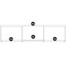Rack Bancada para Tv 60 Pol 180cm 11082 Cedro Off White Dcasa - 6