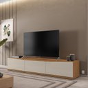 Ver imagem 7 de Rack Bancada para Tv 60 Pol 180cm 11082 Cedro Off White Dcasa