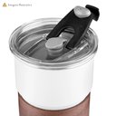 Ver imagem 4 de Copo Térmico Inox 250ml Canudo Tampa Hermética Café Prata