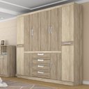 Ver imagem 1 de Guarda-Roupa Casal 8 Portas 4 Gavetas Realce Demóbile